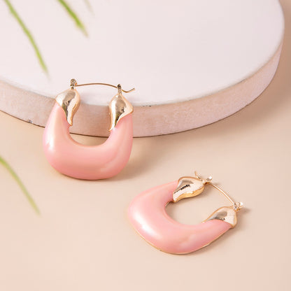 Irregular U Shape Hoop Earrings