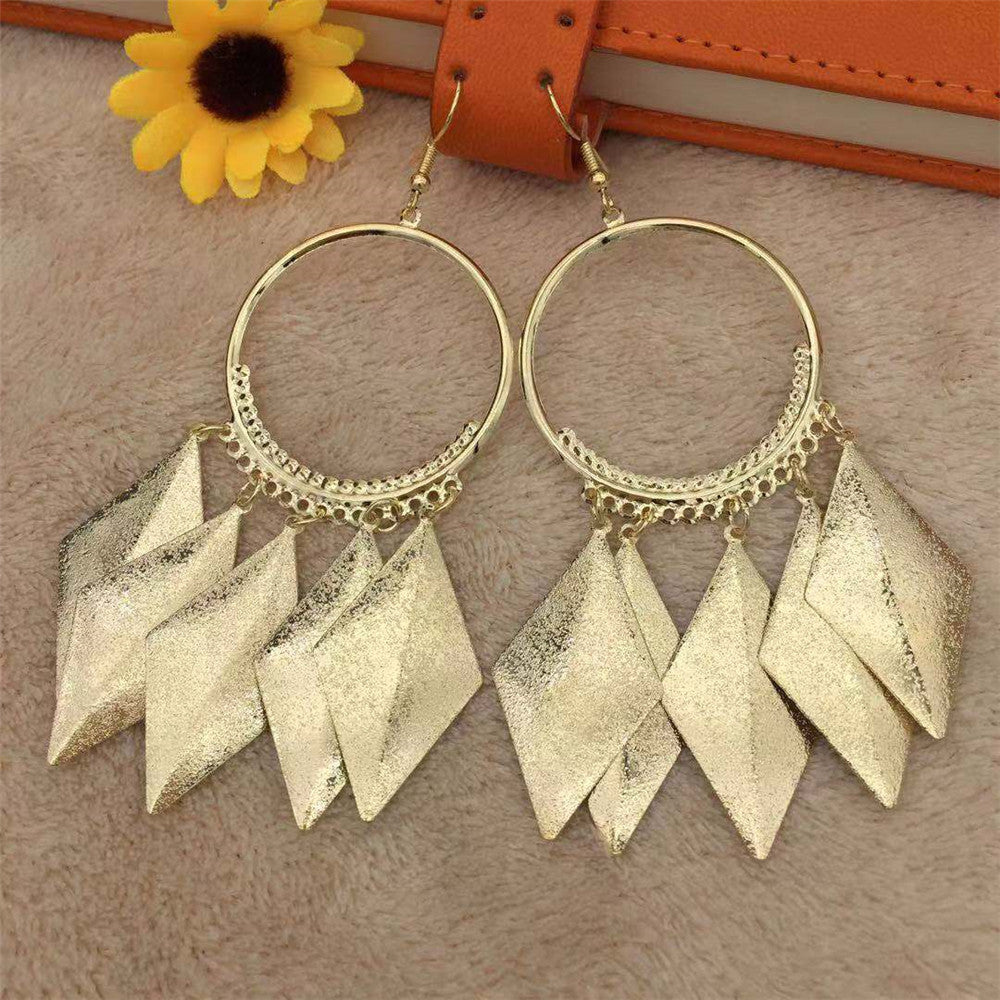 Ethnic Metal Hoop Earrings