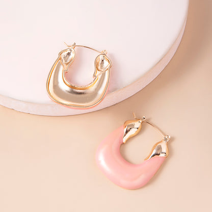 Irregular U Shape Hoop Earrings