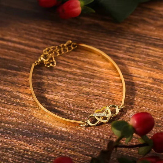 Infinity Heart Bracelet Bangle