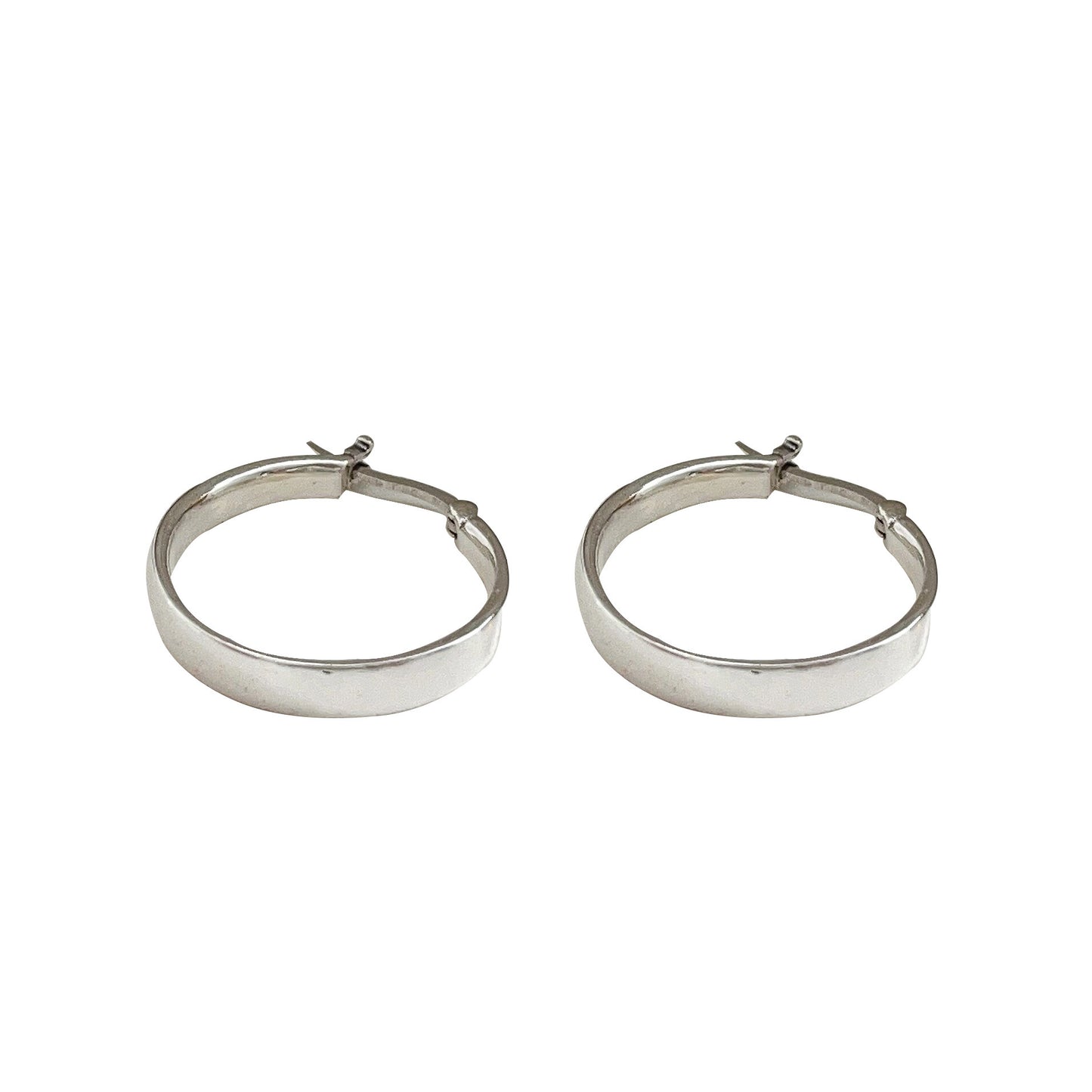 S925 Sterling Silver Big Hoop Earrings