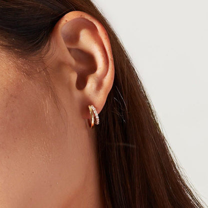 Geometric Double Hoop Earrings