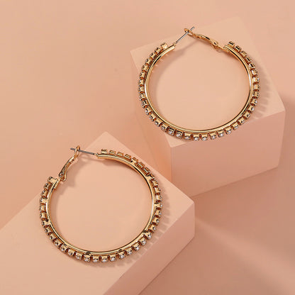 Funky rhinestone hoop Earrings