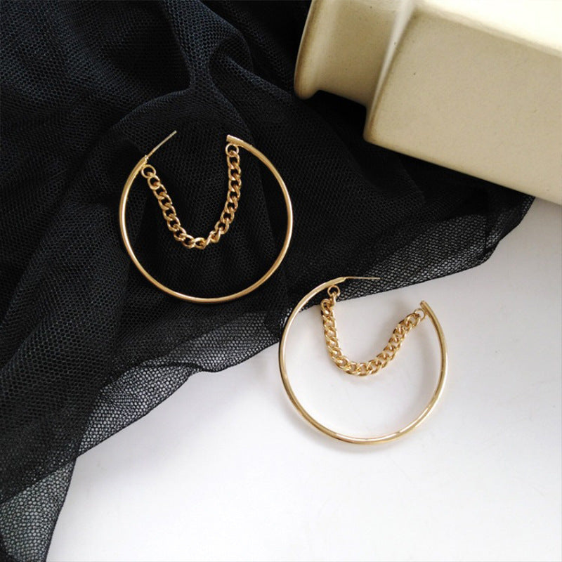 Chain Style Hoop Earrings